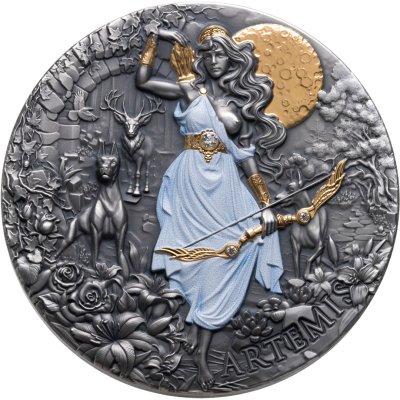 купить Камерун 2000 франков 2024 "Артемида собака" в футляре с сертификатом