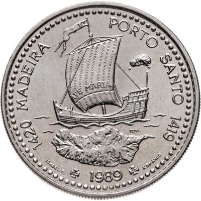 купить Португалия 100 эскудо (escudos) 1989 Золотой век открытий - Открытие острова Мадейра