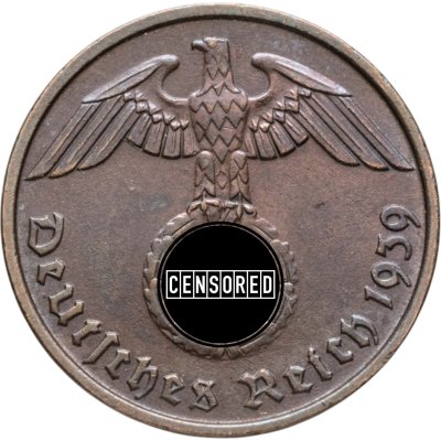 купить Германия (Третий рейх) 2 рейхспфеннига (reichspfennig) 1939 D