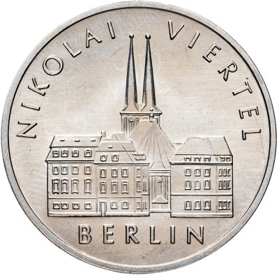 купить Германия (ГДР) 5 марок 1987 "750 лет Берлину – Квартал Николаи"