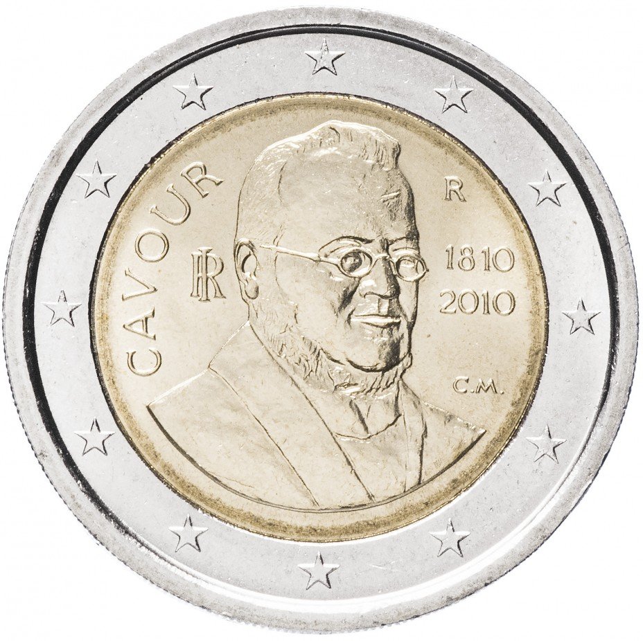 2 Евро, Италия (200 лет со дня рождения Камилло Кавура)