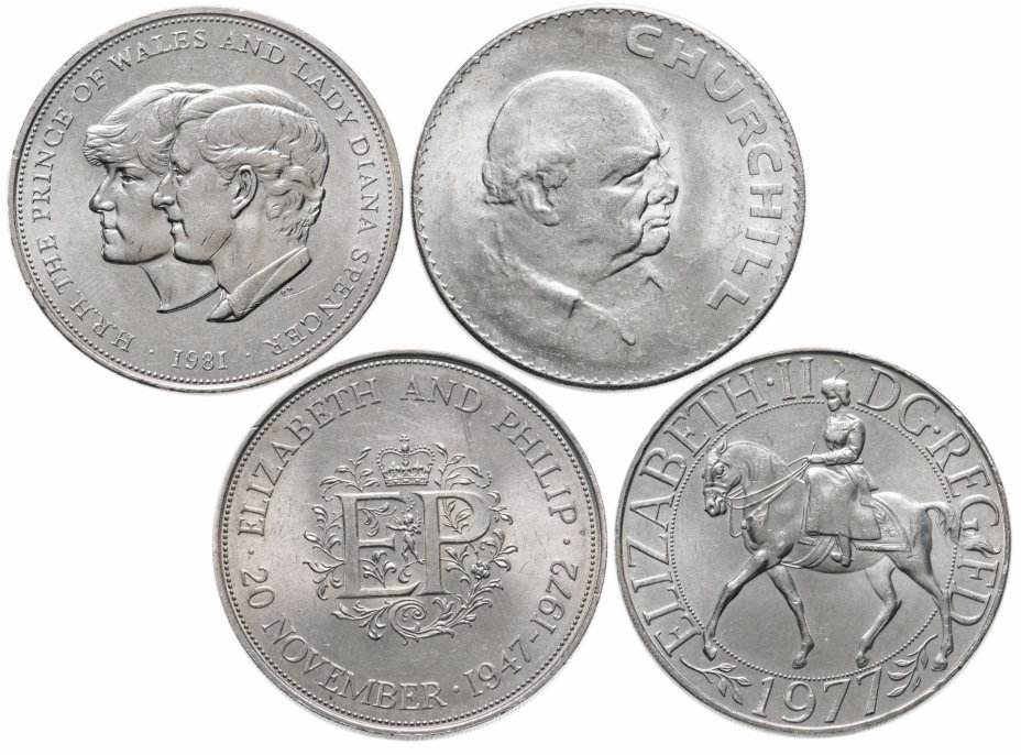 купить Великобритания набор из 4-х монет 1965-1981