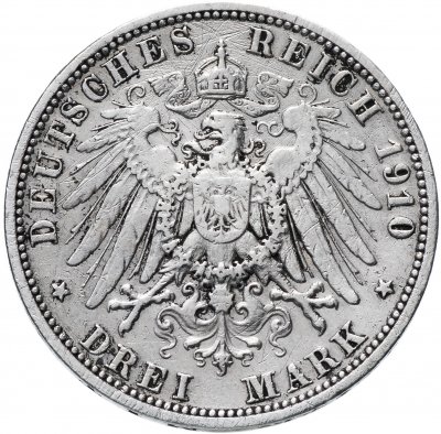 Купить Германская Империя, Пруссия 3 марки 1910 A
