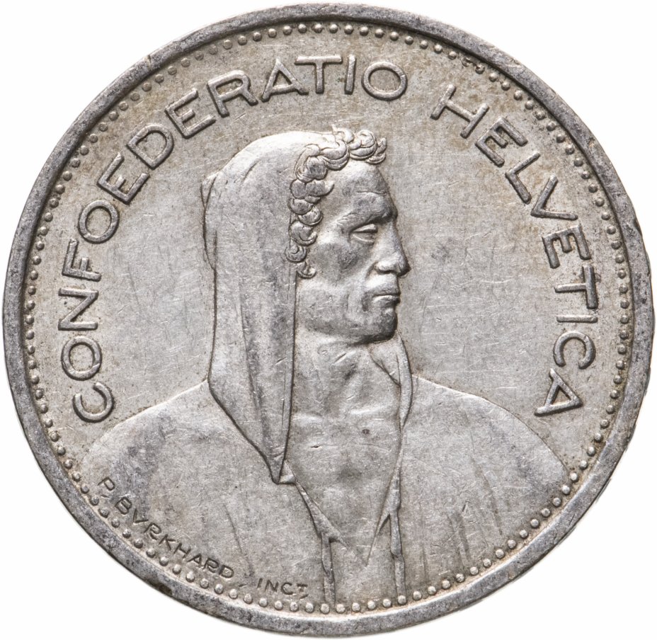 купить Швейцария 5 франков (francs) 1953