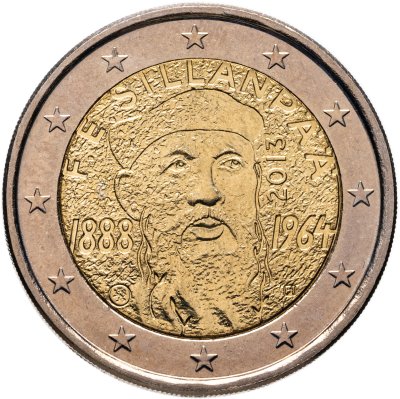 купить Финляндия 2 евро 2013 "125 лет со дня рождения Франса Эмиля Силланпяя"