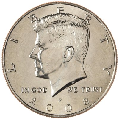 купить США 50 центов (1/2 доллара, half dollar) 2008 P Kennedy Half Dollar (Кеннеди) знак монетного двора "P" - Филадельфия
