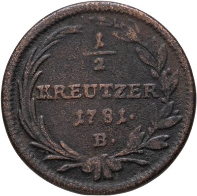 купить Австрия 1/2 крейцера 1781