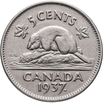 купить Канада 5 центов (cents) 1937