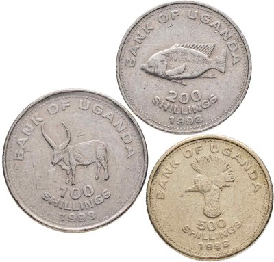 купить Уганда набор монет 1998 (3 шт)