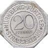 Купить Германия "Нюрнберг" 20 пфеннигов 1919 "Ратуша Нюрнберга" (трамвайный жетон) нотгельды