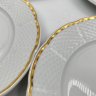 Купить Набор десертных тарелок с рельефным декором на 6 персон, фарфор, золочение, Thun (Тун), Чехословакия, 1970-1993 гг.