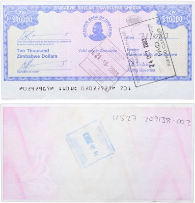 купить Зимбабве 10000 долларов 2003