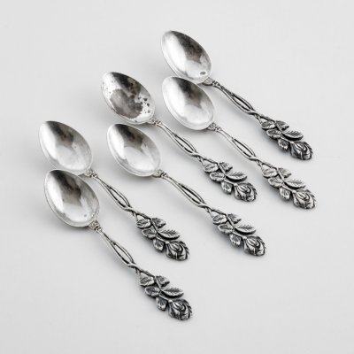 купить Набор кофейных ложек "Роза" на 6 персон, металл, СССР, 1960-1980 гг.