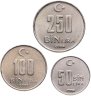 Купить Турция набор монет 2001-2004 (3 штуки)