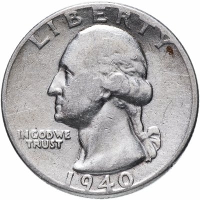купить США 25 центов (квотер, 1/4 доллара, quarter dollar) 1940