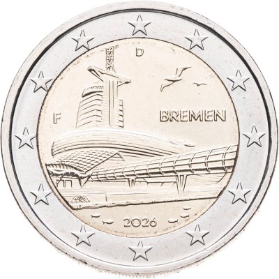 купить Германия 2 евро 2026 "Бремен (музей климатических зон в г.Бремерхафен)" Двор F