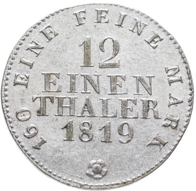 Купить Германия, Саксония 1/12 талера 1819