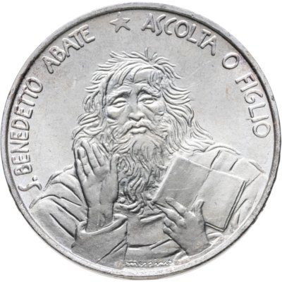 купить Сан-Марино 1000 лир 1980 "1500 лет со дня рождения Св. Бенедикта Нурсийского"