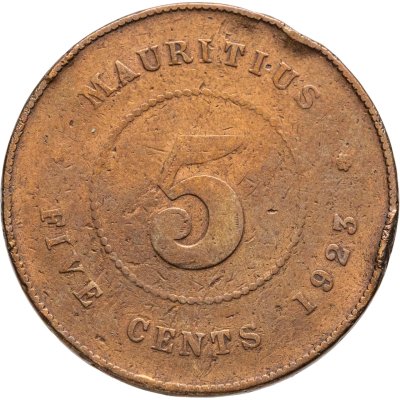 купить Маврикий 5 центов (cents) 1923