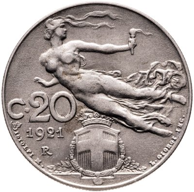 купить Италия 20 чентезимо (centesimi) 1921