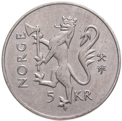 купить Норвегия 5 крон 1997 "350 лет Норвежской почтовой службе"