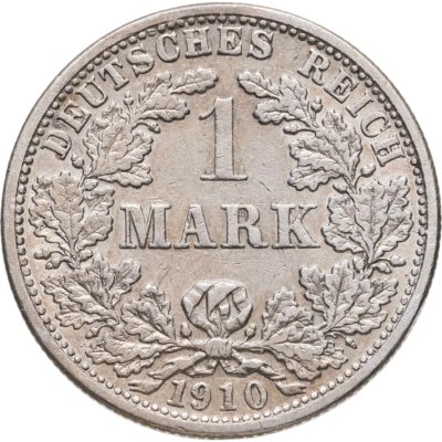 купить Германия (Германская Империя) 1 марка 1910 F знак монетного двора: "F" - Штутгарт