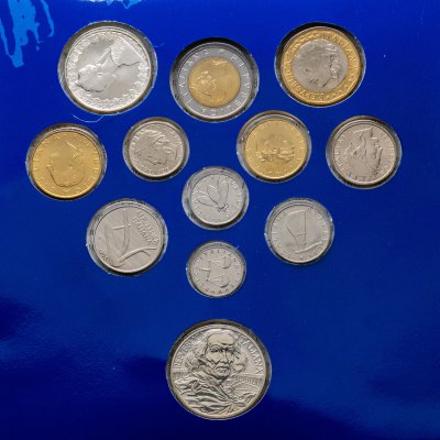 купить Италия годовой набор из 12 монет 1998 года в конверте