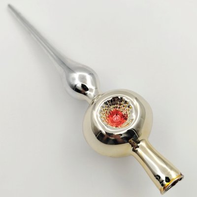Купить Елочная игрушка "Пика" ("Наконечник для елки"), стекло, стекло, роспись, СССР, 1950-1970 гг.