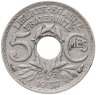 Купить Франция 5 сантимов (centimes) 1937  Новый тип: Отверстие в центре
