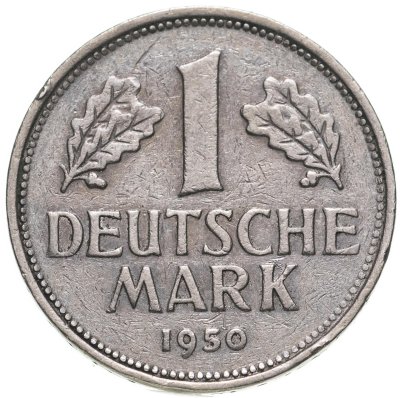купить Германия 1 марка 1950, знак монетного двора: "F" - Штутгарт