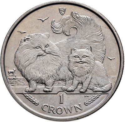 купить Остров Мэн 1 крона (crown) 2009 "Кошки - Персидская кошка"