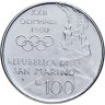 Купить Сан-Марино 100 лир (lire) 1980 XXII летние Олимпийские Игры, Москва 1980