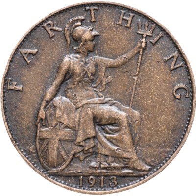 купить Великобритания 1 фартинг (farthing) 1913