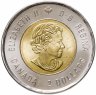 Купить Канада 2 доллара (dollars) 2020 "75 лет окончания Второй мировой войны" (цветная)