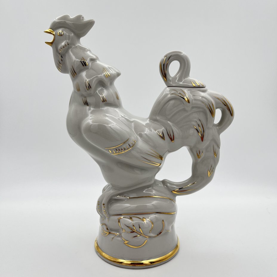 Штоф "Петух", фарфор, золочение, Городницкий фарфоровый завод, СССР ...