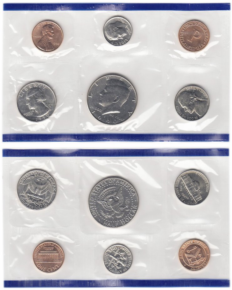 купить США годовой набор 1990 Р (5 монет+ жетон)