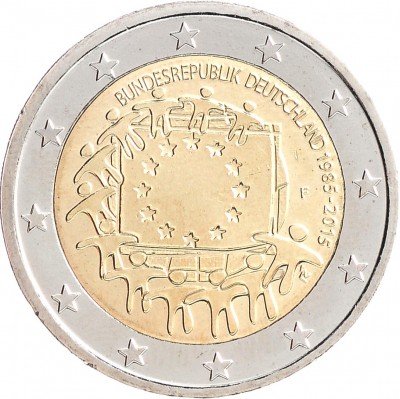 Купить Германия 2 евро 2015 A "30 лет флагу Европейского союза"