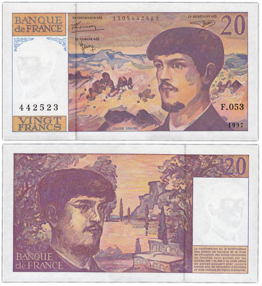 купить Франция 20 франков  1997 (Pick 151i)