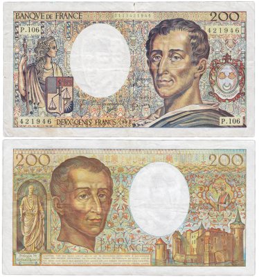 купить Франция 200 франков 1981-1994 (Montesquieu, барон де Монтескьё) Pick 155