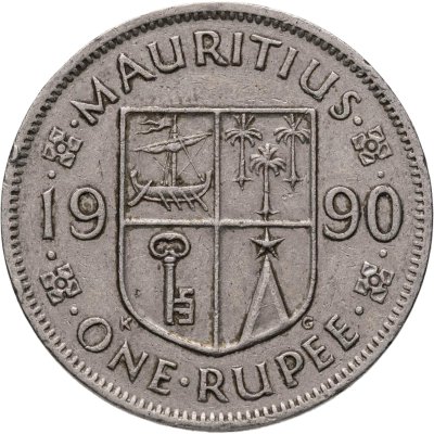 купить Маврикий 1 рупия (rupee) 1990