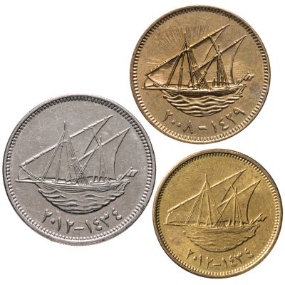 купить Кувейт набор из 3 монет 5, 10, 50 филсов 2008-2014