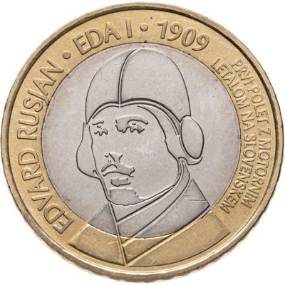 купить Словения 3 евро 2009 "100-летие первого полета на моторном самолете"