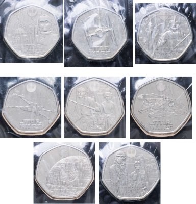 купить Великобритания набор 50 пенсов 2023-2024 «Звездные войны» из 8 монет