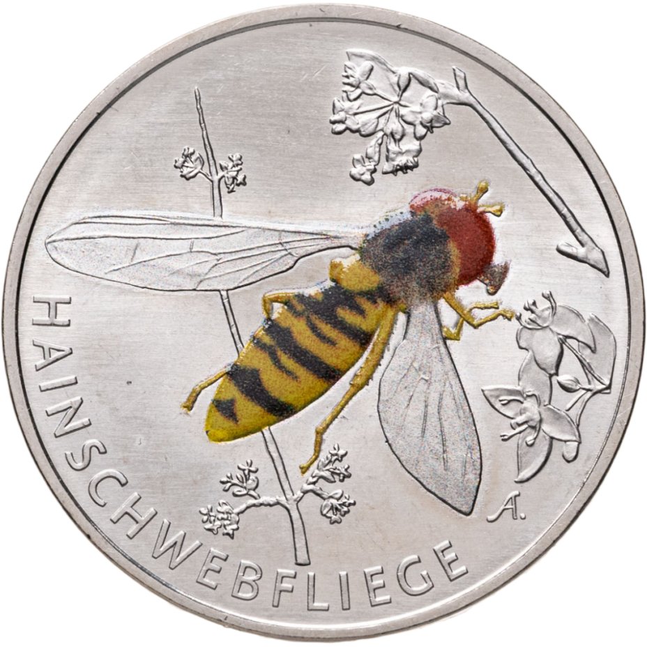 Купить Германия 5 евро 2024 "Царство насекомых - Муха-журчалка"