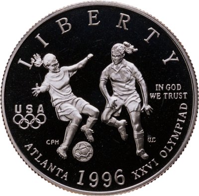 купить США 1/2 доллара 1996 S "XXVI летние Олимпийские Игры, Атланта 1996 - Футбол"