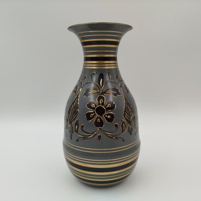купить Ваза, украшенная цветочным декором, латунь, гравировка, золочение, Индия, 1980-2000 гг.