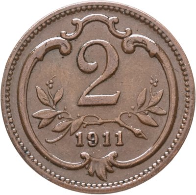 купить Австрия 2 геллера (heller) 1911