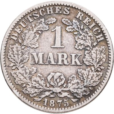 купить Германия 1 марка (mark) 1875 E знак монетного двора: "E" - Дрезден