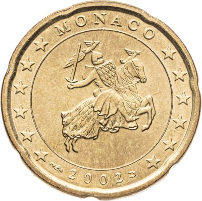 купить Монако 20 центов (cents) 2002