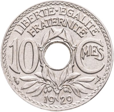 купить Франция 10 сантимов (centimes) 1929